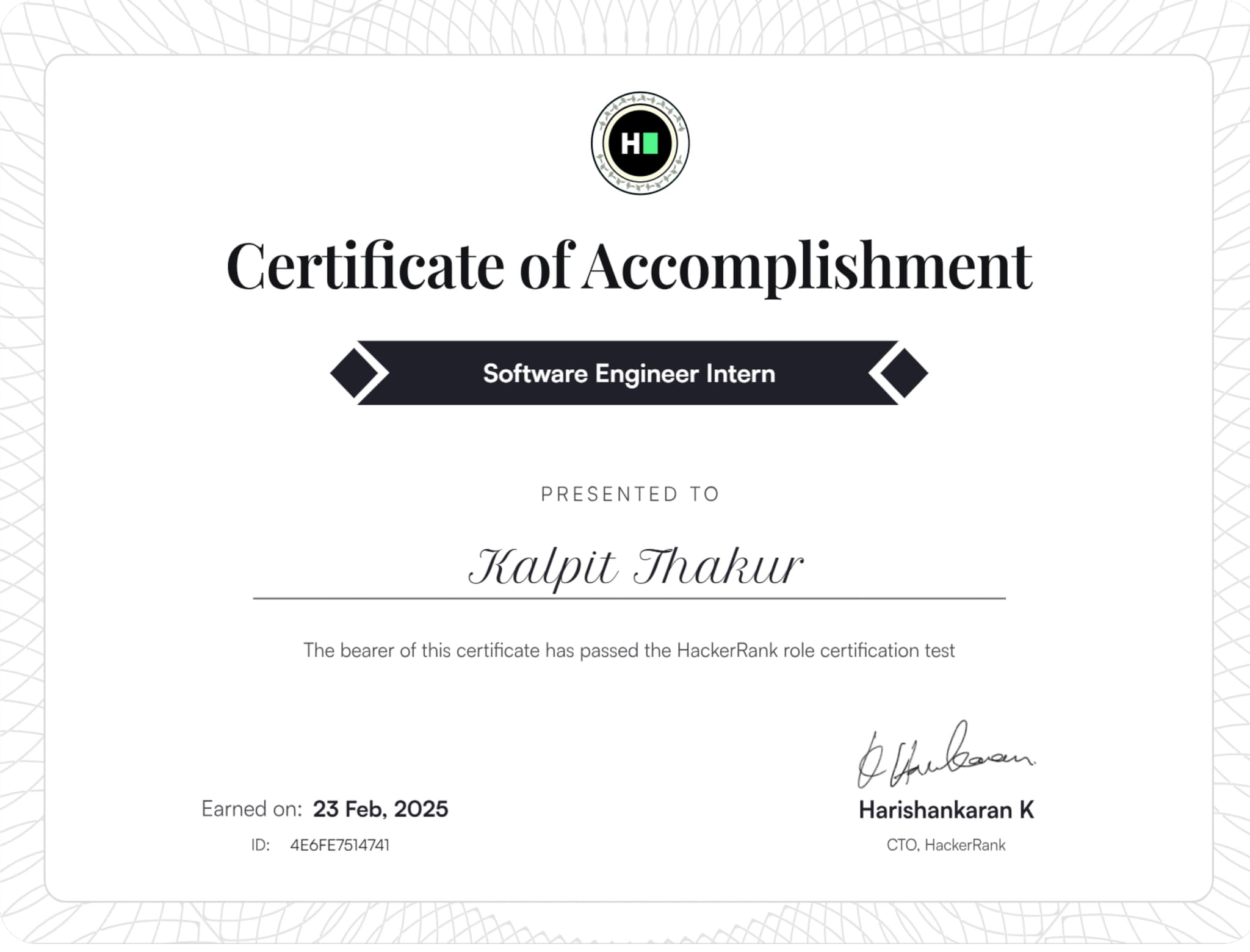 Certificate Preview